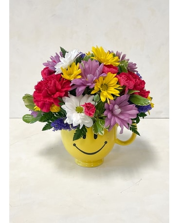 Happiness Mug Flower Arrangement